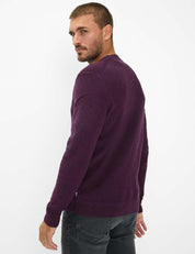 Strickpullover ROY aus Baumwollmix - 88-blackberry - Violett