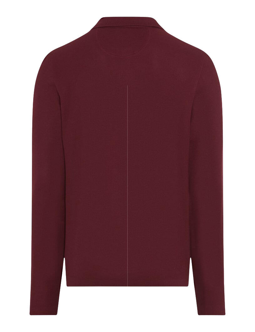 Sweatshirt mit Polokragen - 41-velvet - Rot