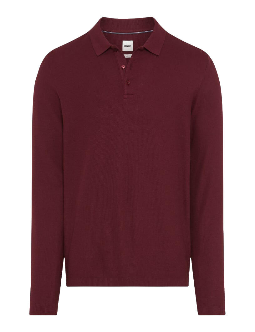 Sweatshirt mit Polokragen - 41-velvet - Rot