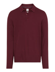Sweatshirt mit Polokragen - 41-velvet - Rot