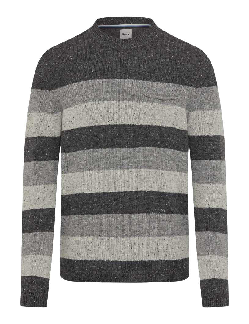 Strickpullover RICK aus Wollmix - 07-cement - Grau