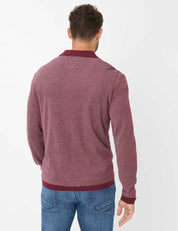 Langarm-Poloshirt PAROS aus Baumwollmix - 41-velvet - Rot