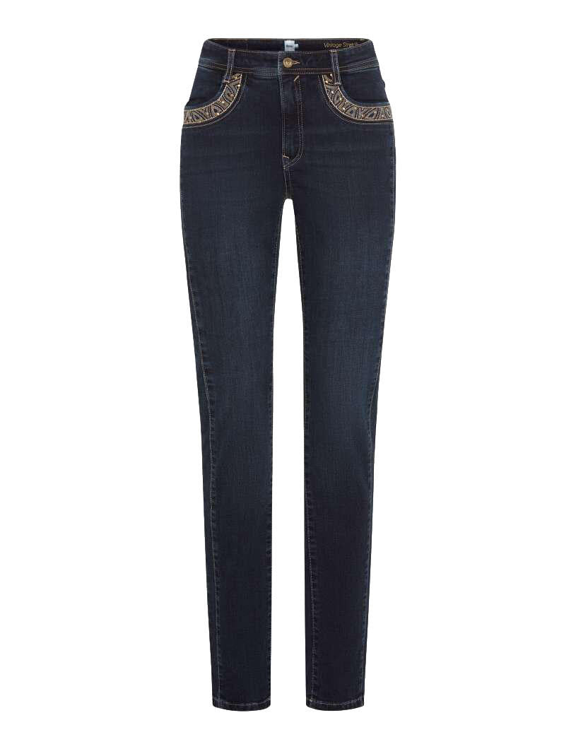 Jeans MARY S Regular Fit - 23-USED BLUE BLACK - Blau