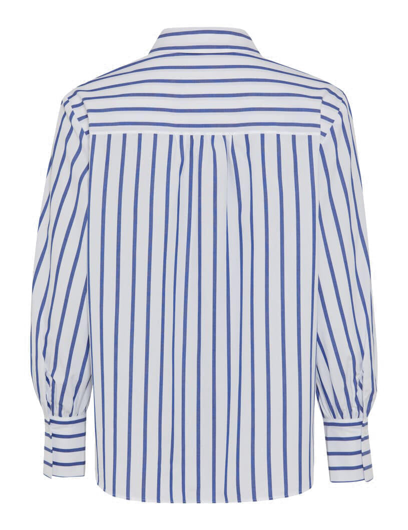 Bluse VIC aus Baumwolle - 22-navy - Blau | Weiß