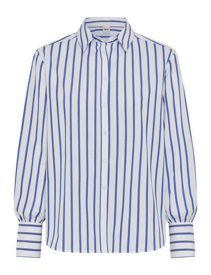 Bluse VIC aus Baumwolle - 22-navy - Blau | Weiß