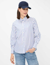 Bluse VIC aus Baumwolle - 22-navy - Blau | Weiß