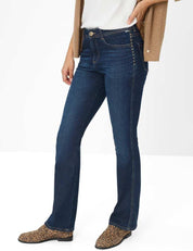 Jeans SHAKIRA mit Bootcut - 24-USED DARK BLUE - Blau