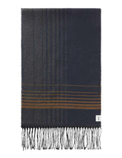 Schal QUIRIN C mit Fransen - 07-cement - Blau