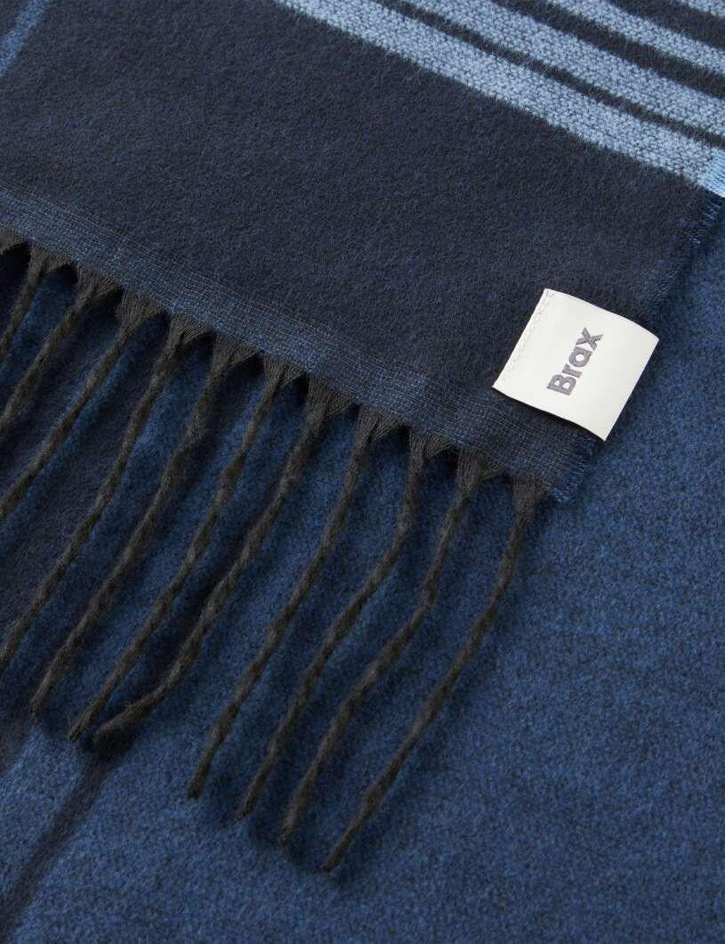 Schal QUIRIN S mit Fransen - 23-navy - Blau