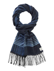 Schal QUIRIN S mit Fransen - 23-navy - Blau