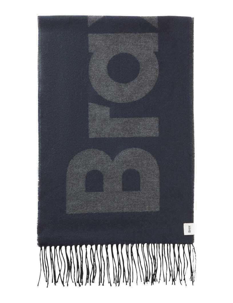 Schal QUARTO J mit Fransen - 23-navy - Blau