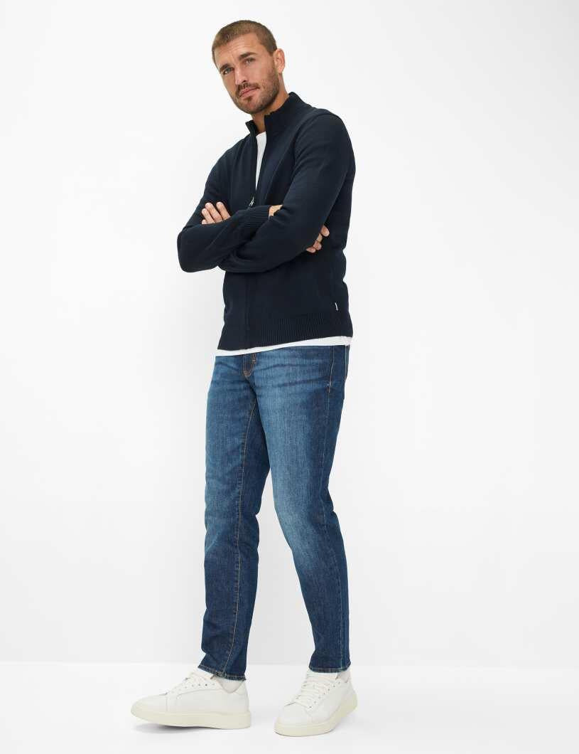 Strickjacke JAKE aus Baumwollmix - 23-navy - Blau