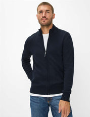 Strickjacke JAKE aus Baumwollmix - 23-navy - Blau
