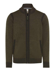 Strickjacke JAKE aus Baumwollmix - 30-deep jungle - Khaki