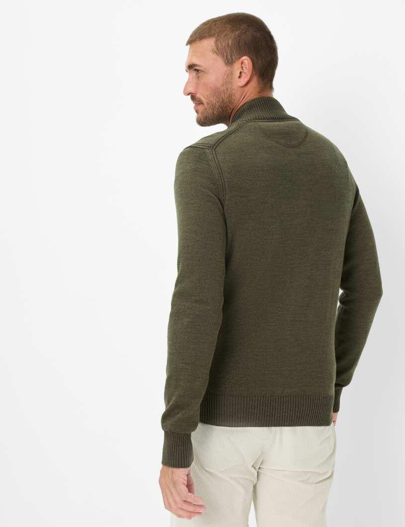 Strickjacke JAKE aus Baumwollmix - 30-deep jungle - Khaki