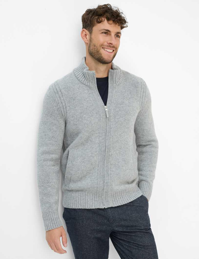 Strickjacke JAKE - 04-platin - Grau