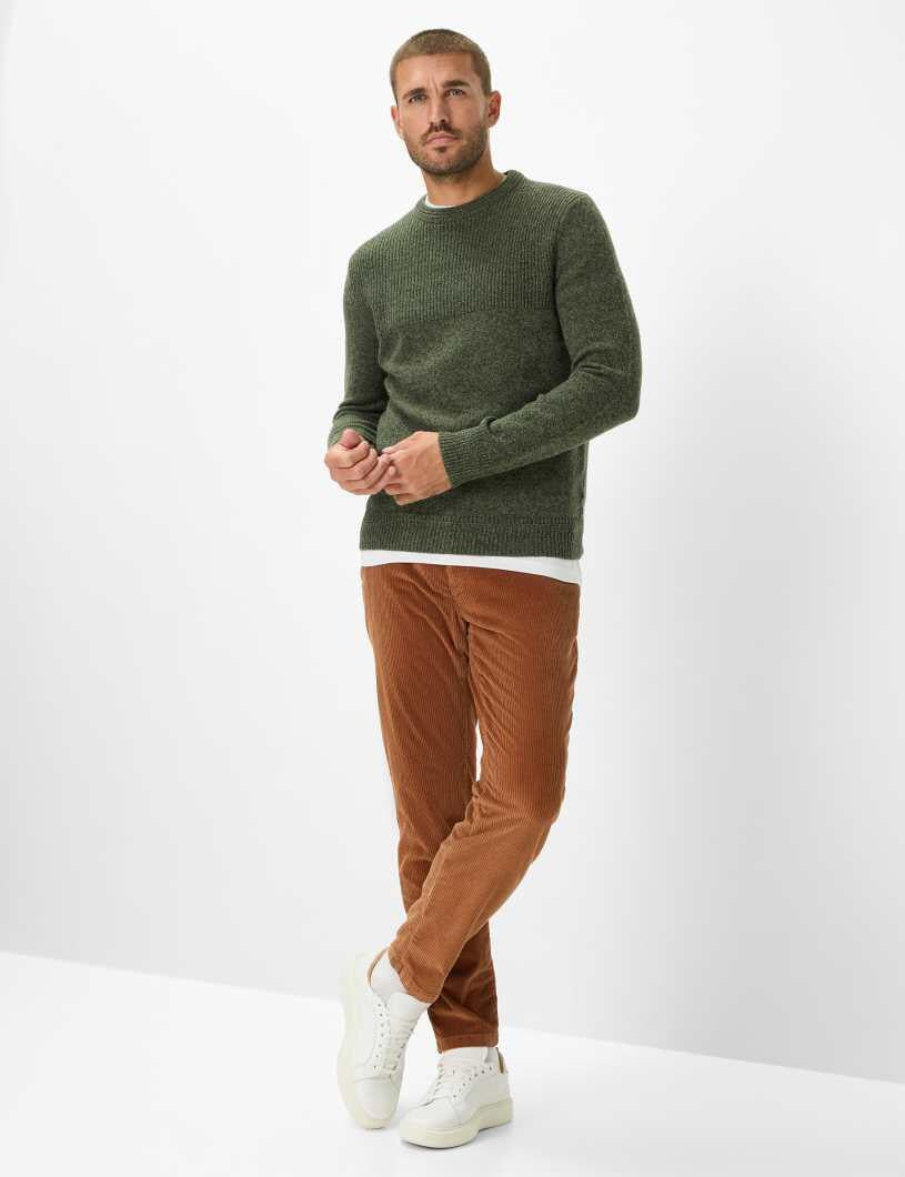 Strickpullover RICK aus Wollmix - 30-deep jungle - Grün