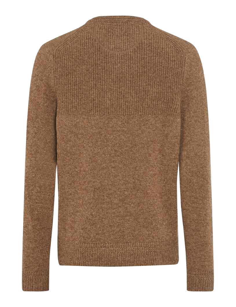 Strickpullover RICK aus Wollmix - 56-ivory - Braun