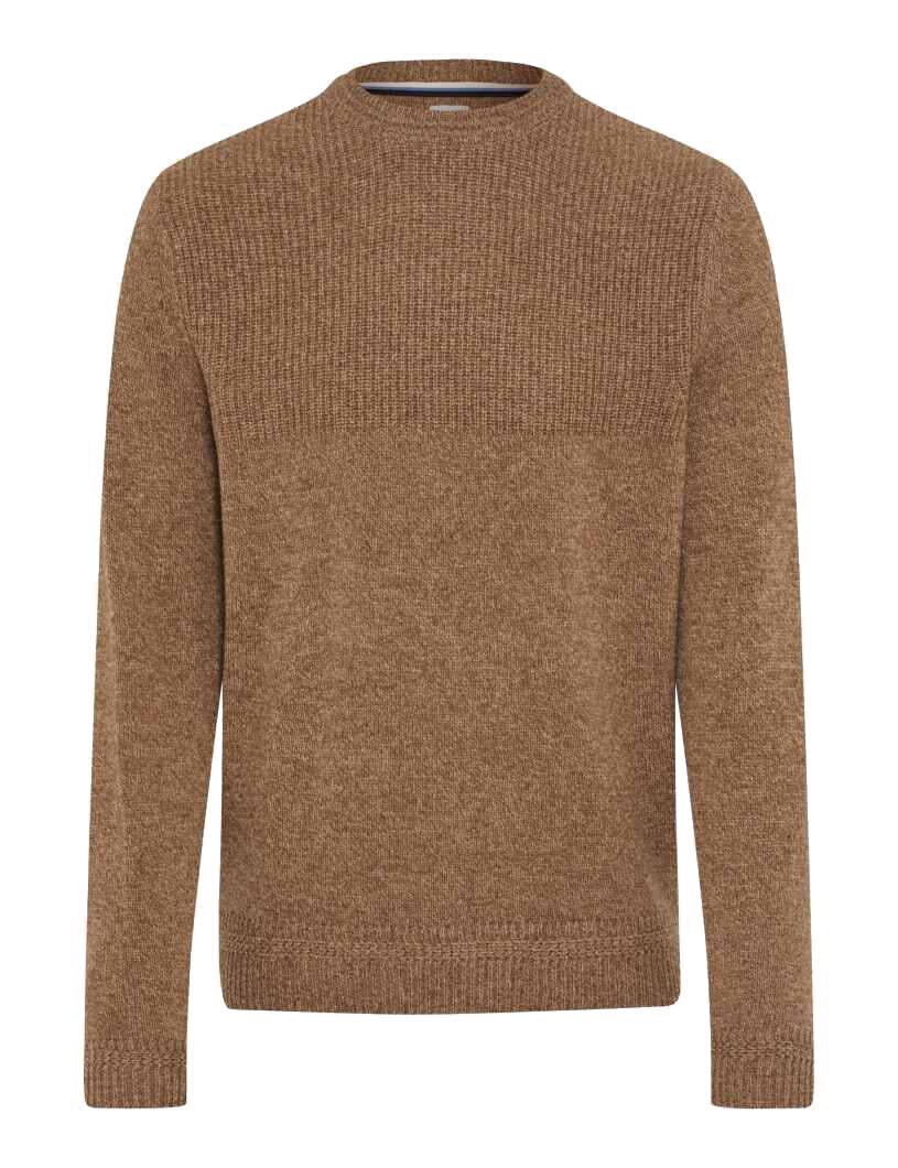 Strickpullover RICK aus Wollmix - 56-ivory - Braun