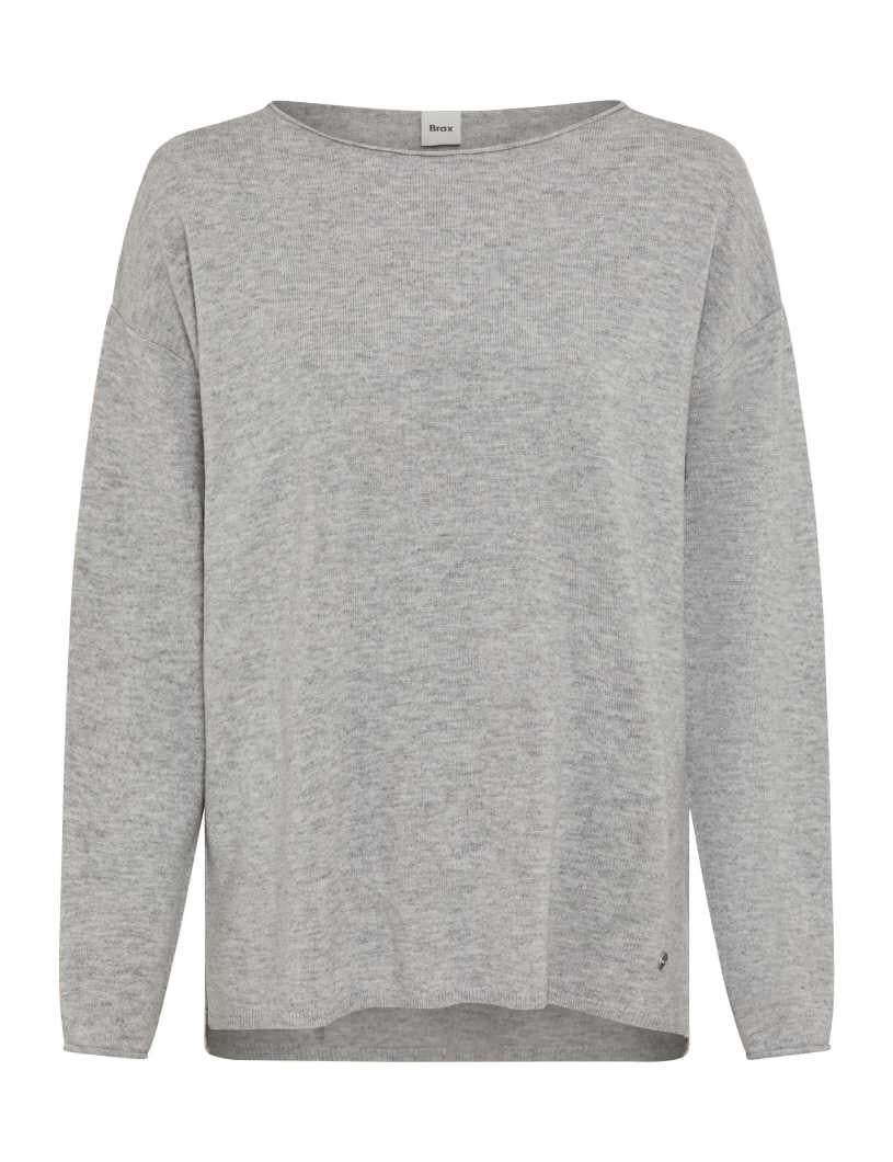 Strickpullover LIZ aus Schurwolle - 08-cozy grey - Grau