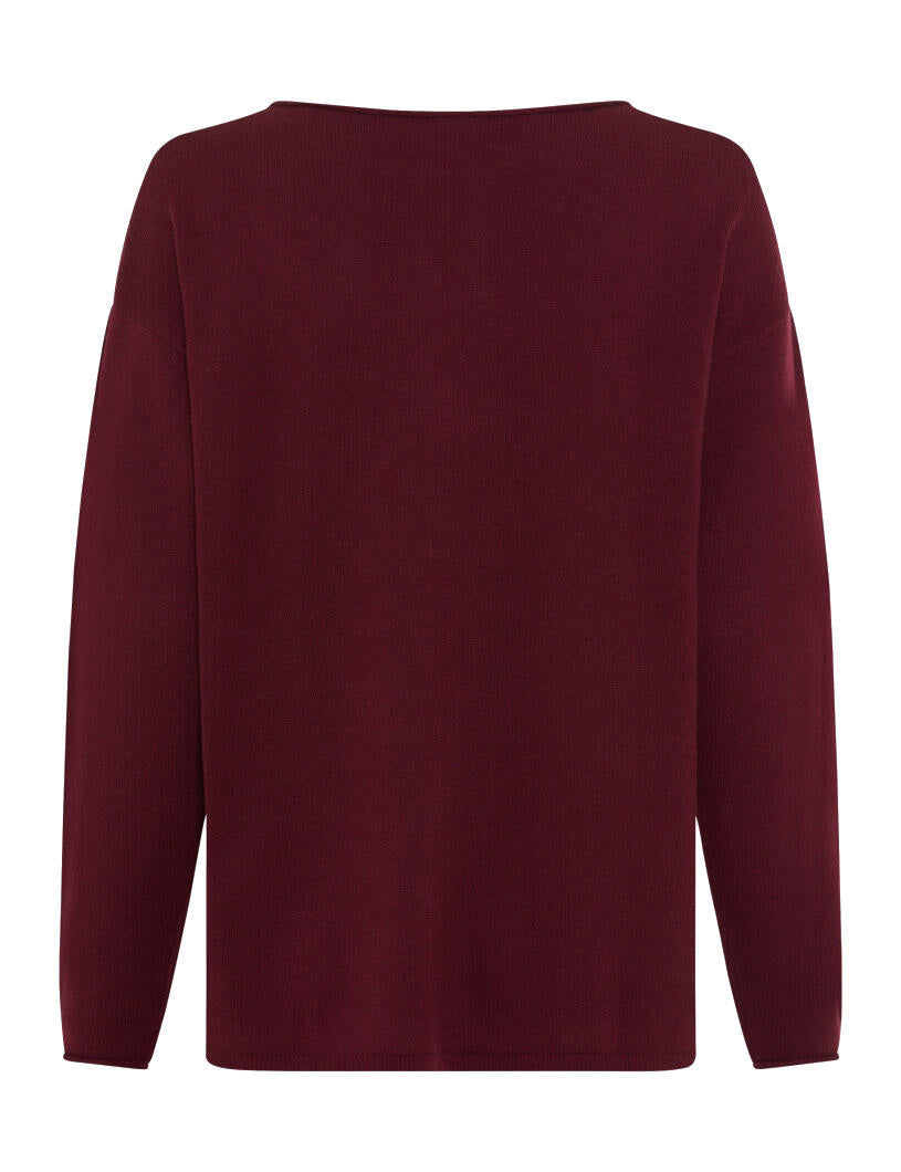 Strickpullover LIZ aus Schurwolle - 40-mulberry - Rot