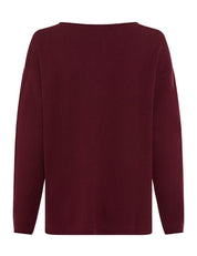 Strickpullover LIZ aus Schurwolle - 40-mulberry - Rot