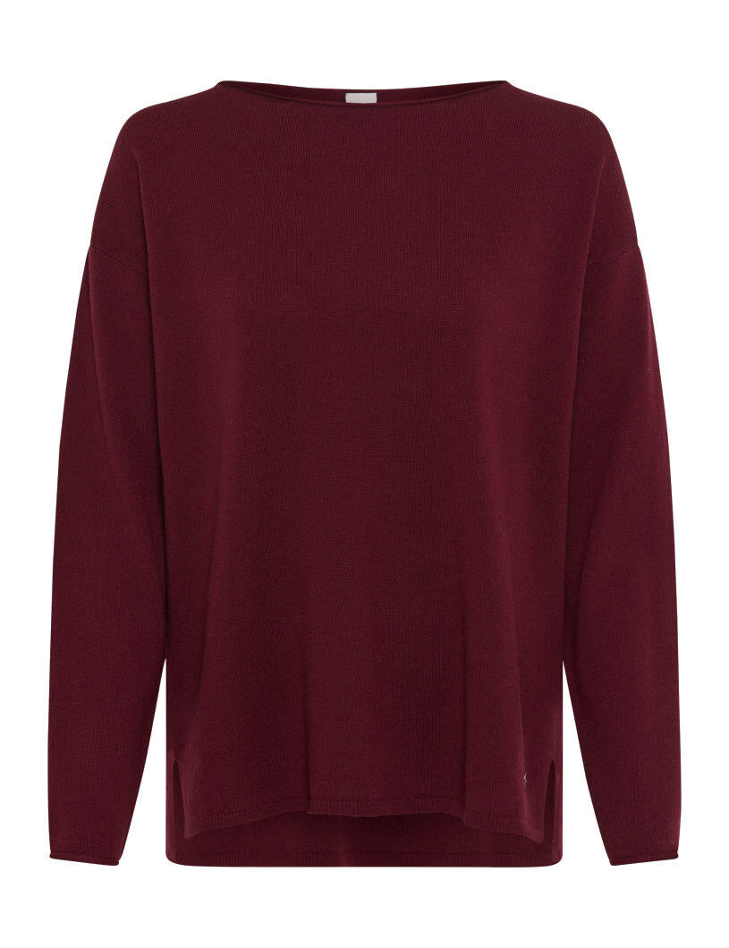 Strickpullover LIZ aus Schurwolle - 40-mulberry - Rot