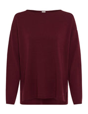 Strickpullover LIZ aus Schurwolle - 40-mulberry - Rot