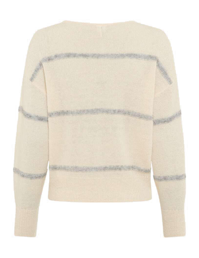 Strickpullover LISA aus Wollmix - 08-cozy grey - Creme