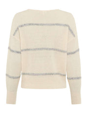 Strickpullover LISA aus Wollmix - 08-cozy grey - Creme