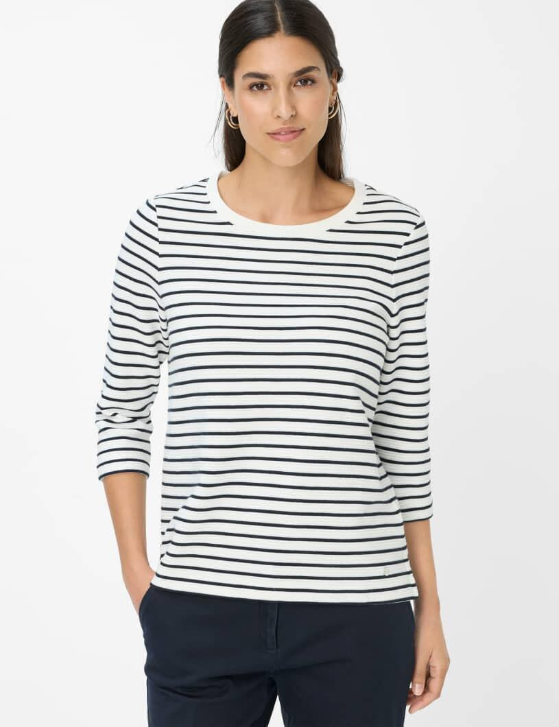 Sweatshirt BONNIE aus Baumwolle - 22-navy - Blau | Weiß