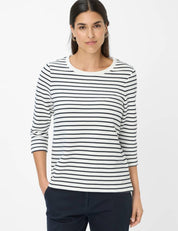 Sweatshirt BONNIE aus Baumwolle - 22-navy - Blau | Weiß