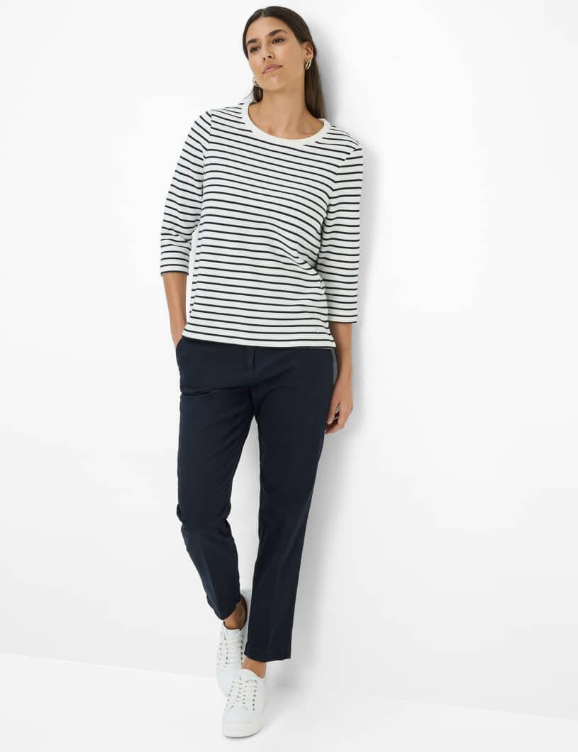 Sweatshirt BONNIE aus Baumwolle - 22-navy - Blau | Weiß