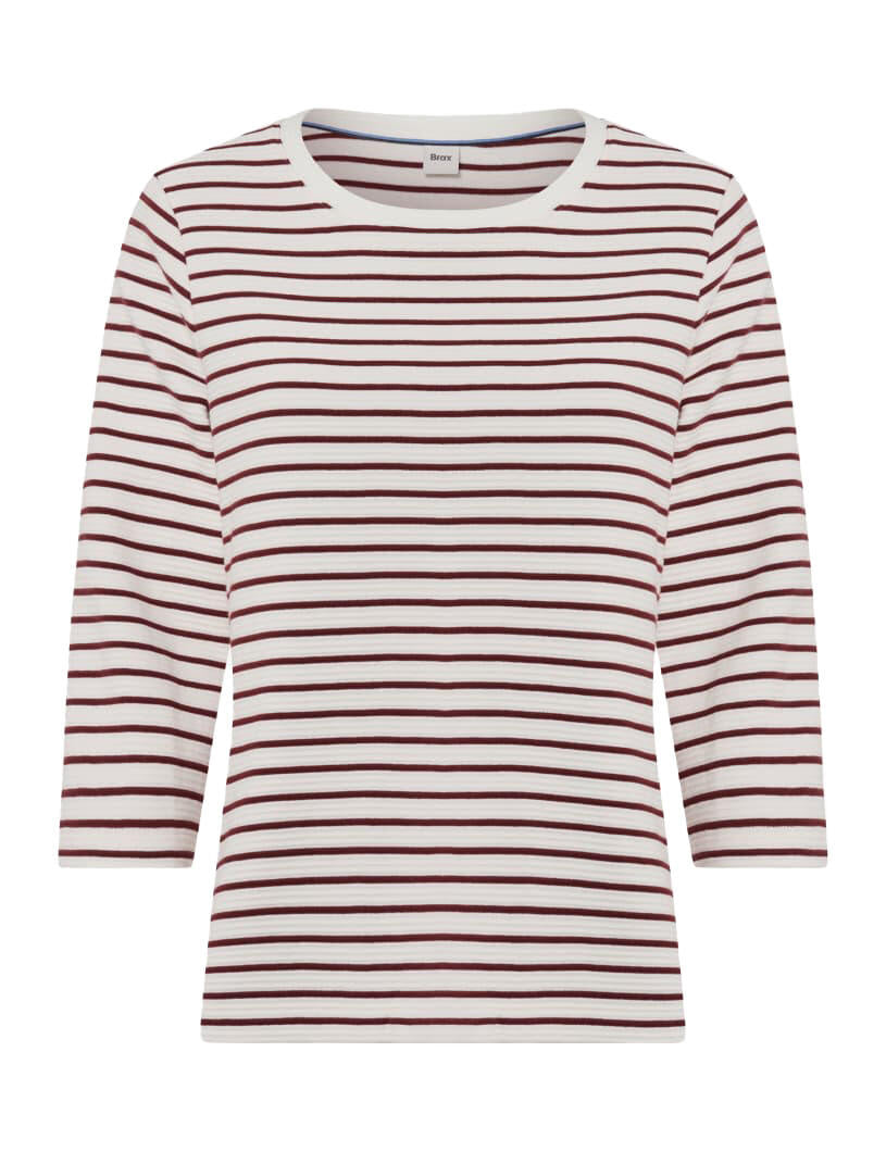 Langarmshirt BONNIE - 40-mulberry - Rot | Weiß