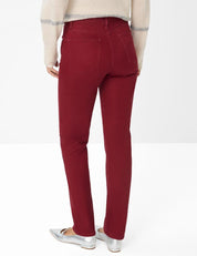 Chinohose CAROLA Feminine Fit - 40-MULBERRY - Rot