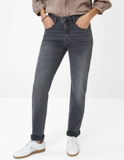 Jeans MARY Regular Fit - 05-USED DARK GREY - Grau