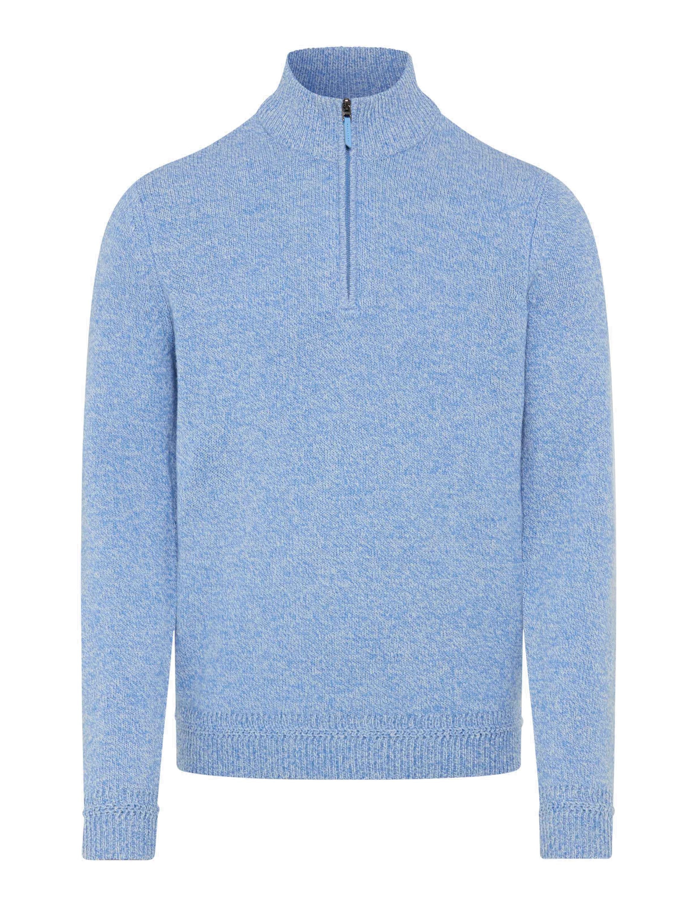 Strickpullover STEFFEN aus Wollmix - 16-heaven - Blau