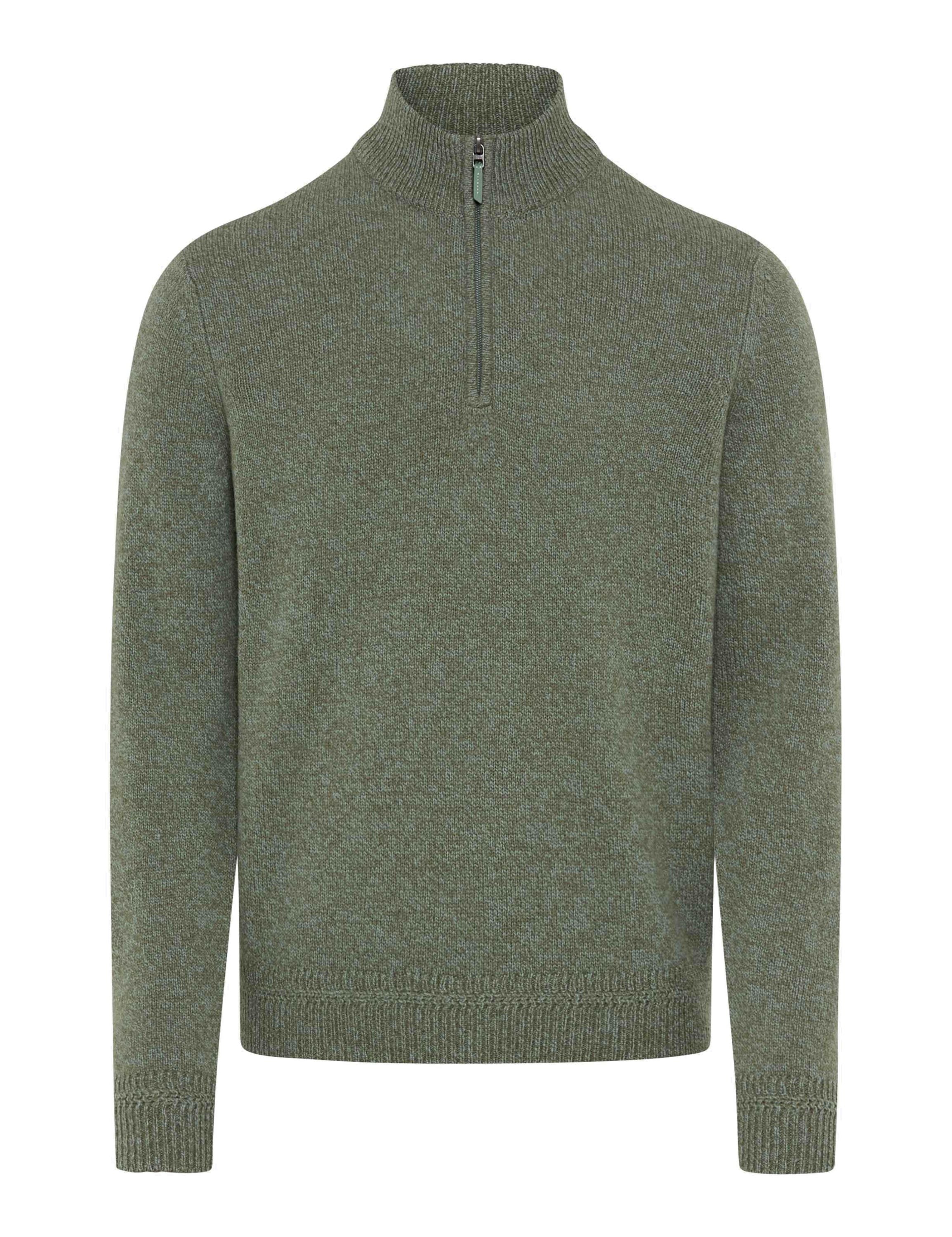 Strickpullover STEFFEN aus Wollmix - 36-thyme - Grün