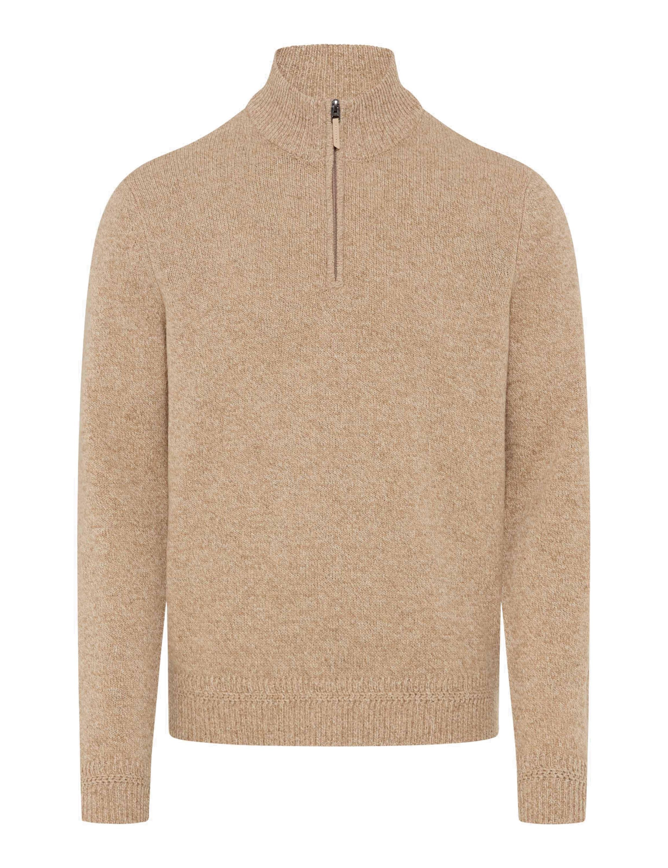 Strickpullover STEFFEN aus Wollmix - 59-light camel - Beige