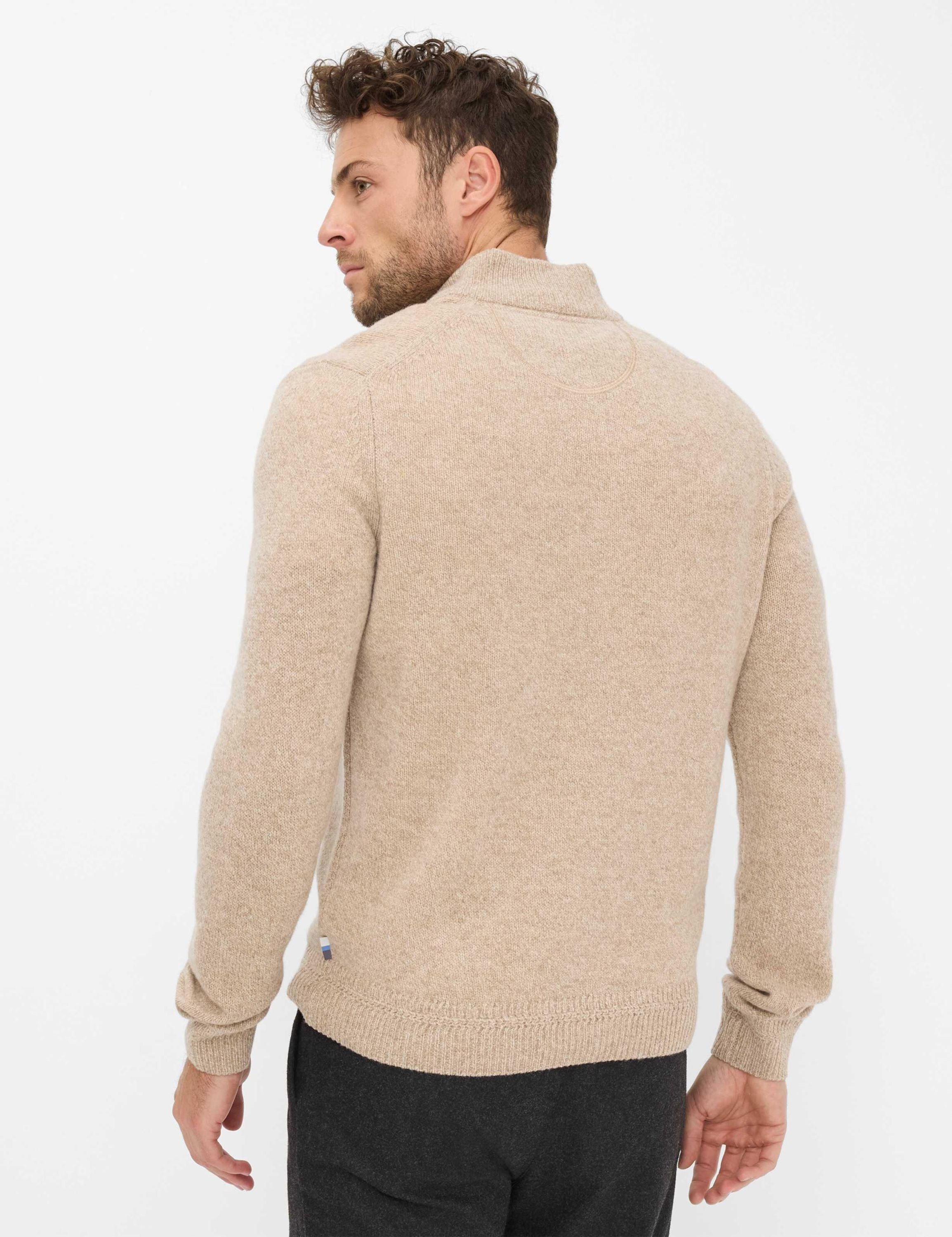Strickpullover STEFFEN aus Wollmix - 59-light camel - Beige
