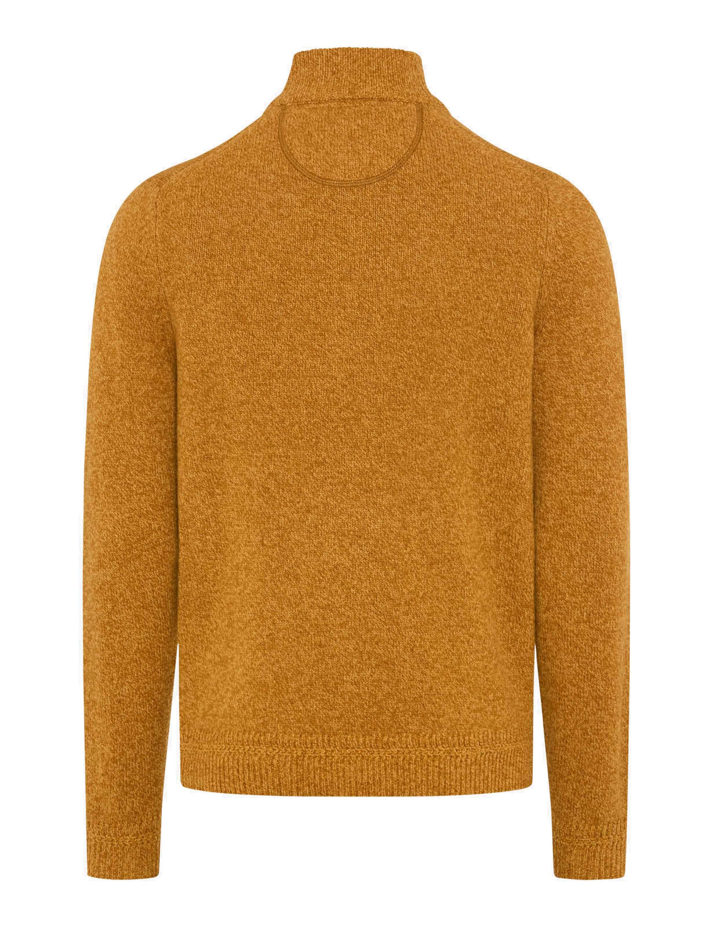 Strickpullover STEFFEN aus Wollmix - 66-safran - Gelb