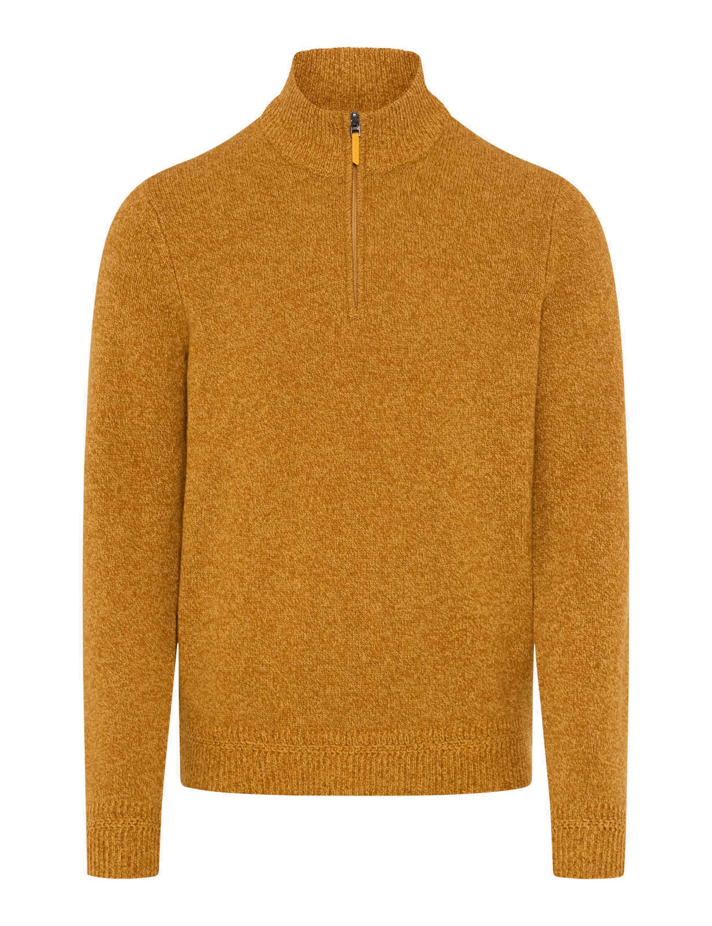 Strickpullover STEFFEN aus Wollmix - 66-safran - Gelb