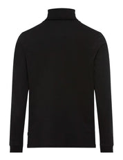 Langarmshirt BENNO mit Rollkragen - 02-black - Schwarz