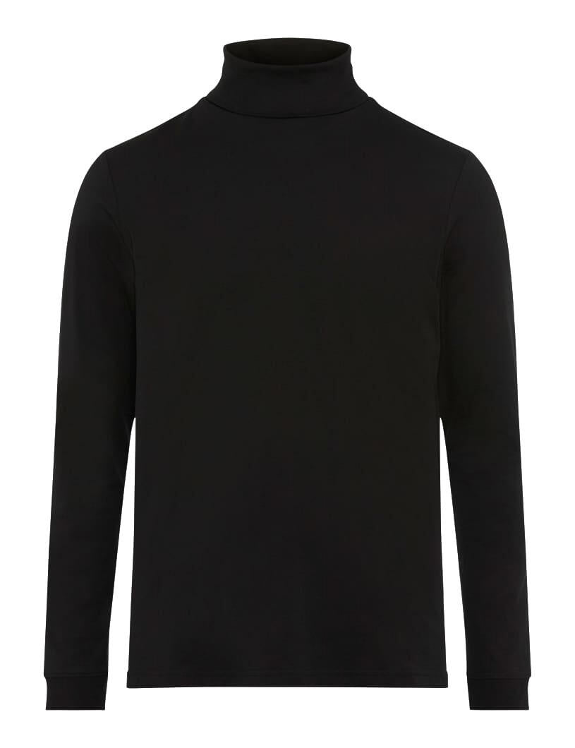 Langarmshirt BENNO mit Rollkragen - 02-black - Schwarz