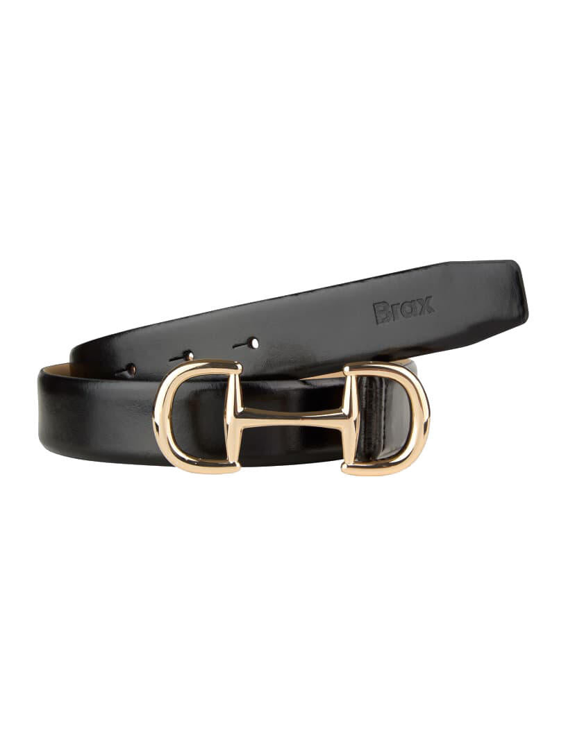 Ledergürtel - 02-black - Schwarz