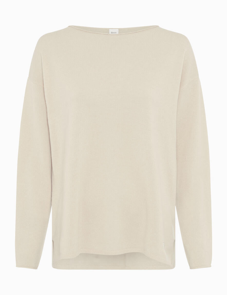 Strickpullover LIZ aus Schurwolle - 98-offwhite - Weiß
