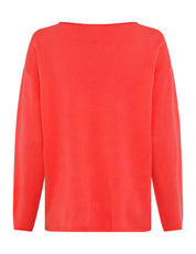 Strickpullover LIZ aus Schurwolle - 48-mandarin - Rot