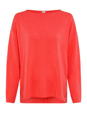 Strickpullover LIZ aus Schurwolle - 48-mandarin - Rot