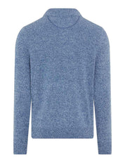 Strickpullover STEFFEN mit Troyerkragen - 27-ice blue - Blau