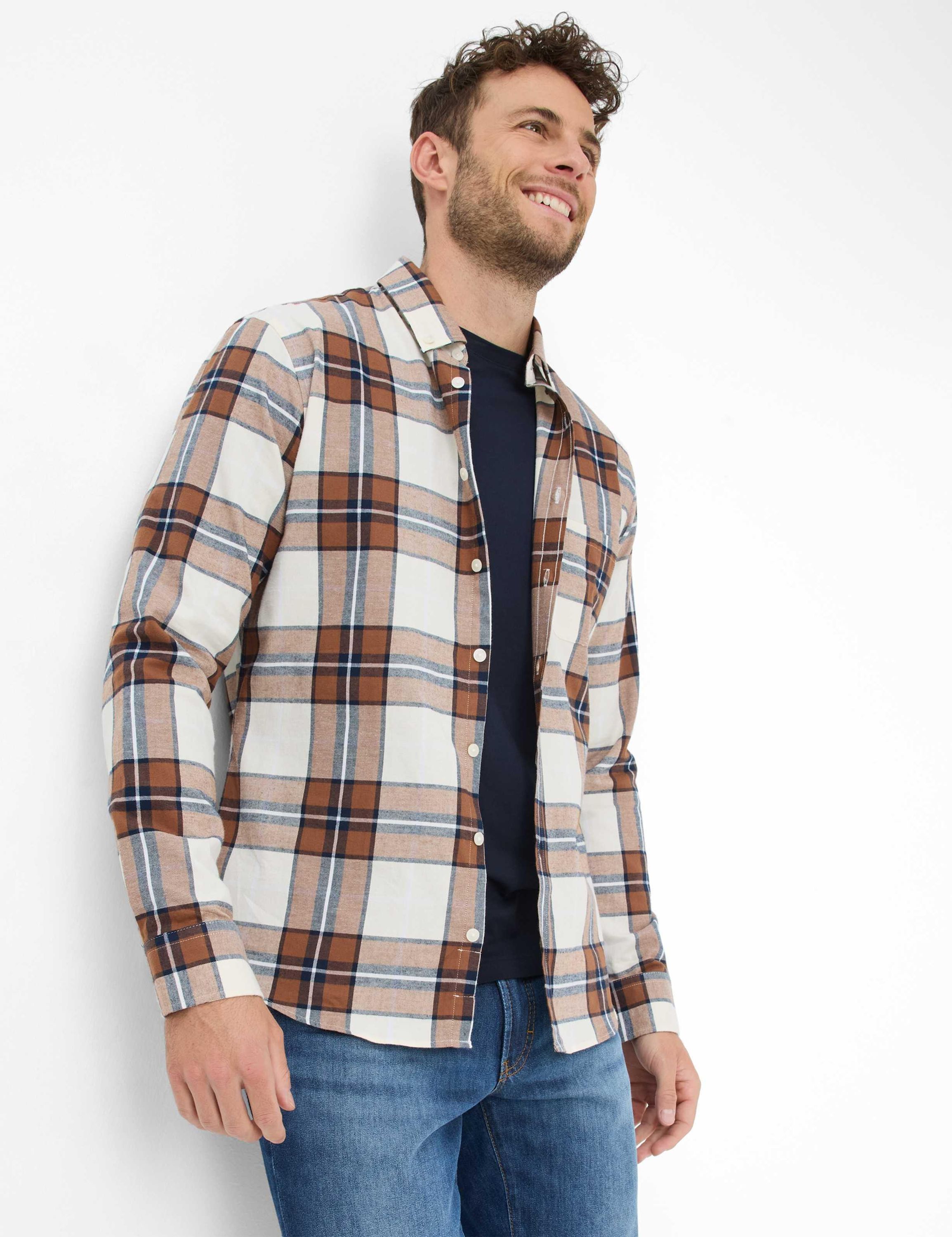 Flanellhemd DANIEL Modern Fit - 58-hazel - Braun